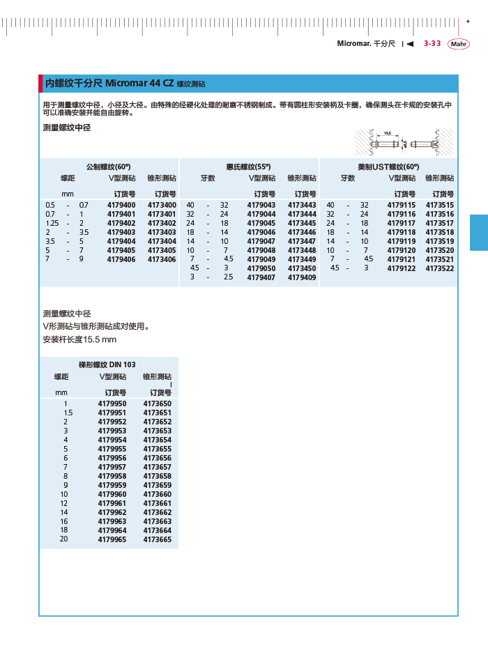 三本2018馬爾 Mahr catalog-115