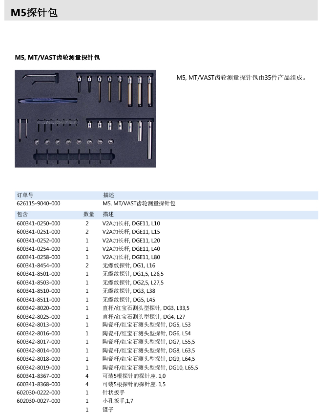 ZEISS 高品質(zhì) 德國原裝進口 M5探針目錄-58